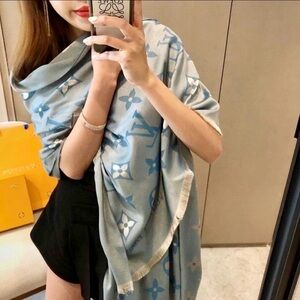 LV Monogram Cashmere Silk Blend Scarf